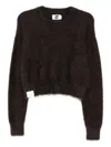 Izzue Brushed Jumper In Brown