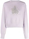 Izzue Bunny-embroidered Crew-neck Sweatshirt In Purple