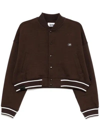 Izzue Button-up Jacket In Brown