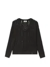Izzue Cable-knit Distressed Sweater In Black