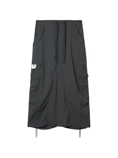 Izzue Cargo Drawstring Skirt In Blue