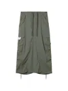 Izzue Cargo Drawstring Skirt In Gray