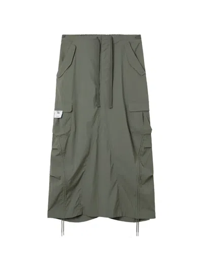 Izzue Cargo Drawstring Skirt In Gray