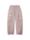 Izzue Cargo Drawstring Trousers In Pink