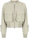 Izzue Cargo-pocket Bomber Jacket In Neutrals