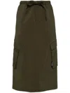 Izzue Cargo Skirt In Green