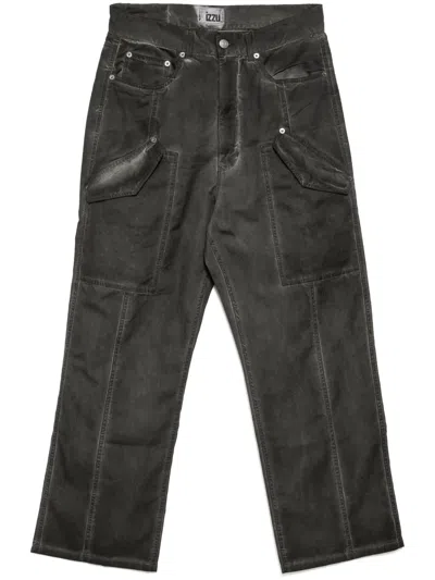 Izzue Cargo Straight-leg Trousers In 灰色