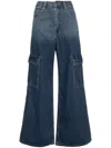 Izzue Cargo Wide-leg Jeans In Blue