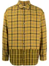 Izzue Check-pattern Cotton Shirt In Yellow