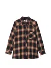 Izzue Check Raw-edge Shirt In Multi