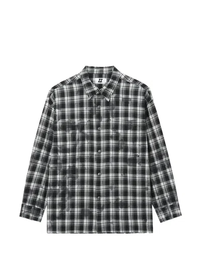 Izzue Check-pattern Shirt In Black