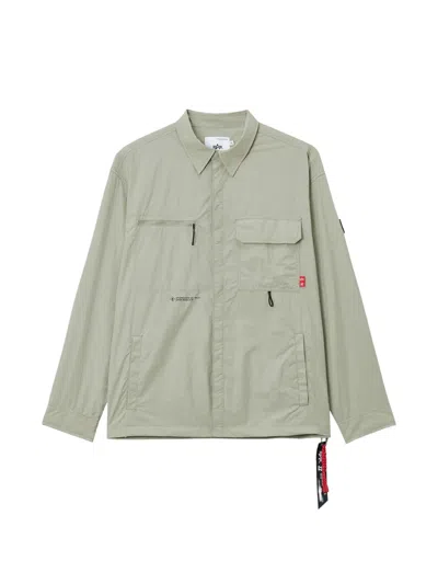 Izzue Chest-pocket Shirt Jacket In Green