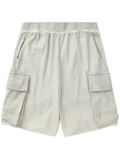Izzue Cold-dye Cotton Cargo Shorts In Neutrals