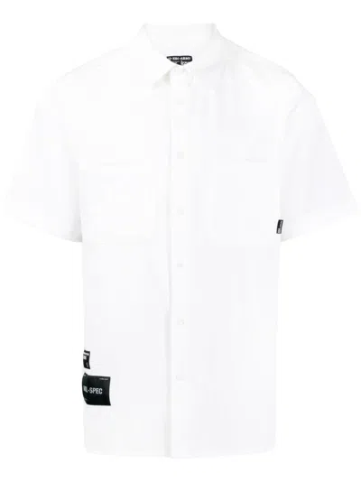 Izzue Contrast-stitching Short-sleeve Shirt In White