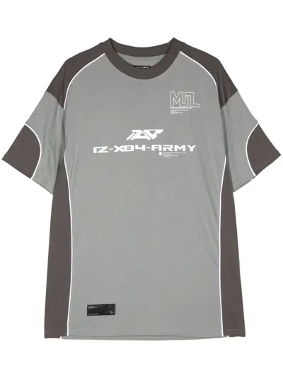 Izzue Contrasting Cotton T-shirt In Grey