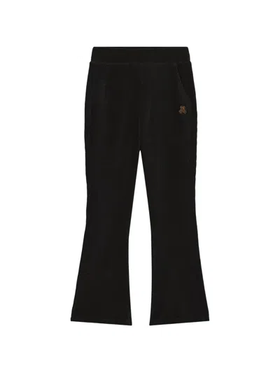 Izzue Corduroy-effect Flared Trousers In Black