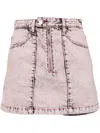 Izzue Cotton Denim Shorts In Pink