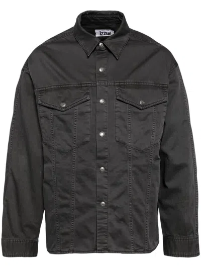 Izzue Cotton Shirt Jacket In Grey