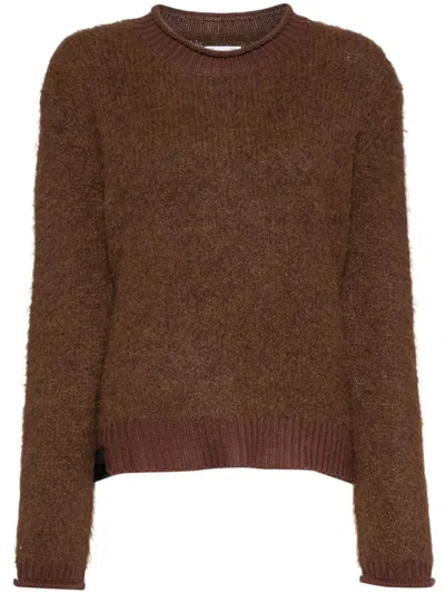 Izzue Crew-neck Jumper In Brown