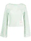 Izzue Crochet Cropped Jumper In Multicolour