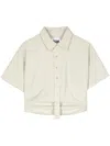 Izzue Cropped Polo Shirt In 中性色