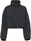 Izzue Cropped Puffer Jacket In Grey