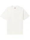 Izzue Debossed-slogan Cotton T-shirt In White