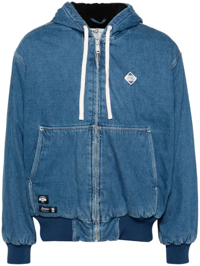 Izzue Denim Hooded Jacket In Blue