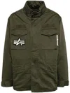 Izzue Detachable Panel Military Jacket In Green