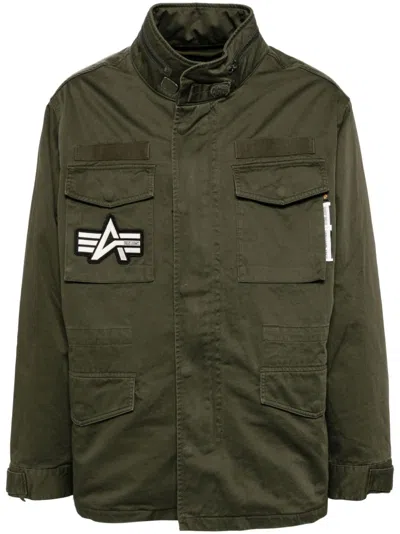 Izzue Detachable Panel Military Jacket In Green