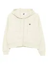 Izzue Distressed Cotton Hoodie In Neutral