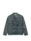 Izzue Distressed Denim Jacket In Blue