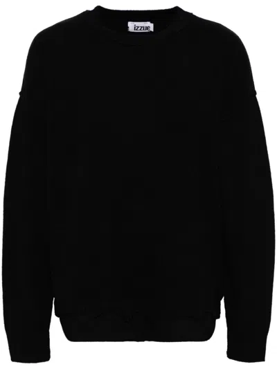 Izzue Distressed-detail Sweatshirt In Black