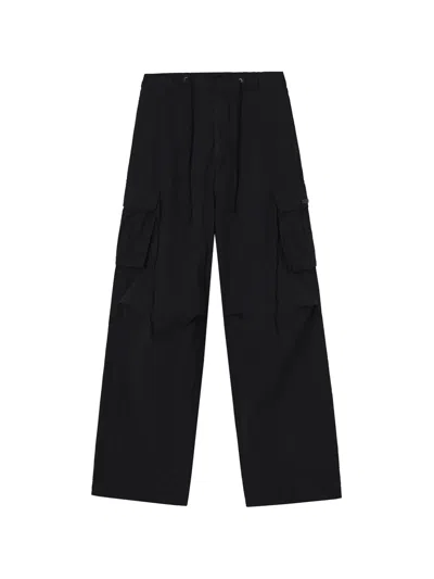 Izzue Drawstring Cargo Pants In Black