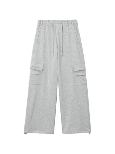 Izzue Drawstring Cargo Track Pants In Gray