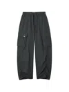 Izzue Drawstring Cargo Trousers In Black