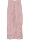 Izzue Drawstring Cargo Trousers In Pink