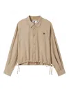 Izzue Drawstring-cinched Shirt In Brown