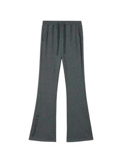 Izzue Drawstring Flared Track Pants In Green