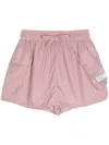 Izzue Drawstring Lightweight Mini Skort In Pink