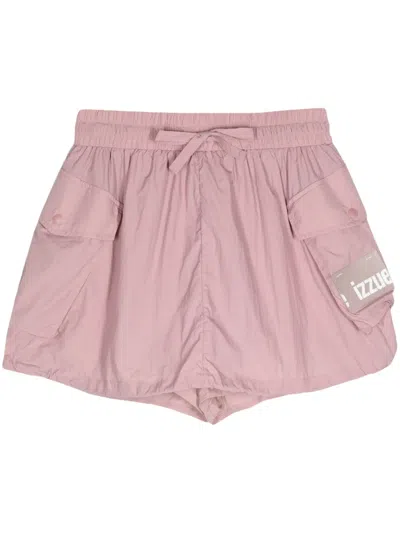 Izzue Drawstring Lightweight Mini Skort In Pink