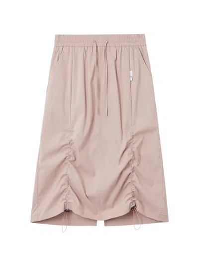 Izzue Drawstring Ruched Skirt In Pink