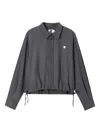Izzue Drawstring Shirt In Black