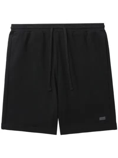 Izzue Drawstring-waist Cotton Shorts In Black