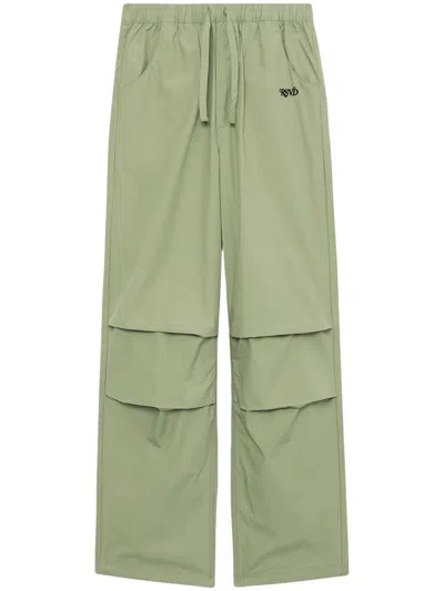 Izzue Drawstring-waist Cotton Trousers In Grün