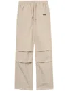 Izzue Drawstring-waist Cotton Trousers In Nude