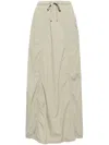 Izzue Drawstring-waist Maxi Skirt In 绿色