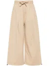 Izzue Drawstring Wide-leg Trousers In Neutrals
