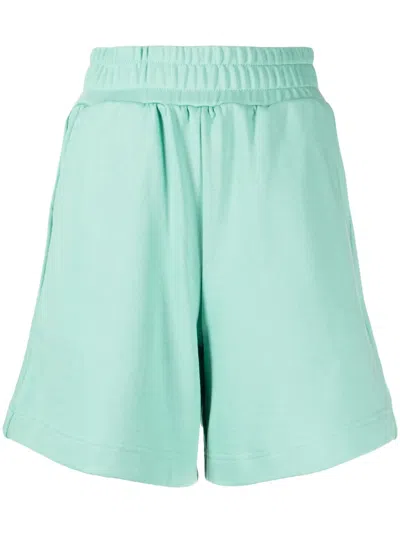 Izzue Elasticated Cotton-blend Track Shorts In Green