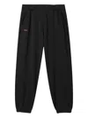 Izzue Elasticated-cuff Cotton Track Pants In Black